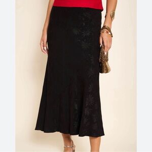 RIXO Women's Ardith Slip Skirt Size S/6 In Black Pattern